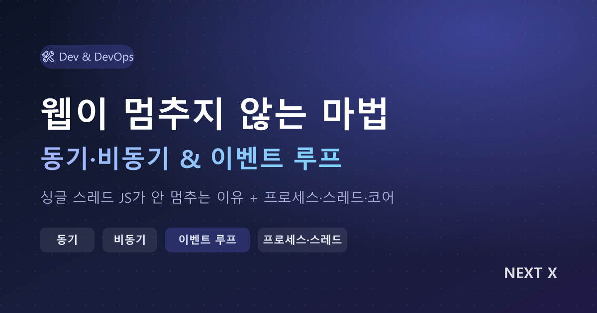 웹이 멈추지 않는 마법 — 동기·비동기와 이벤트 루프